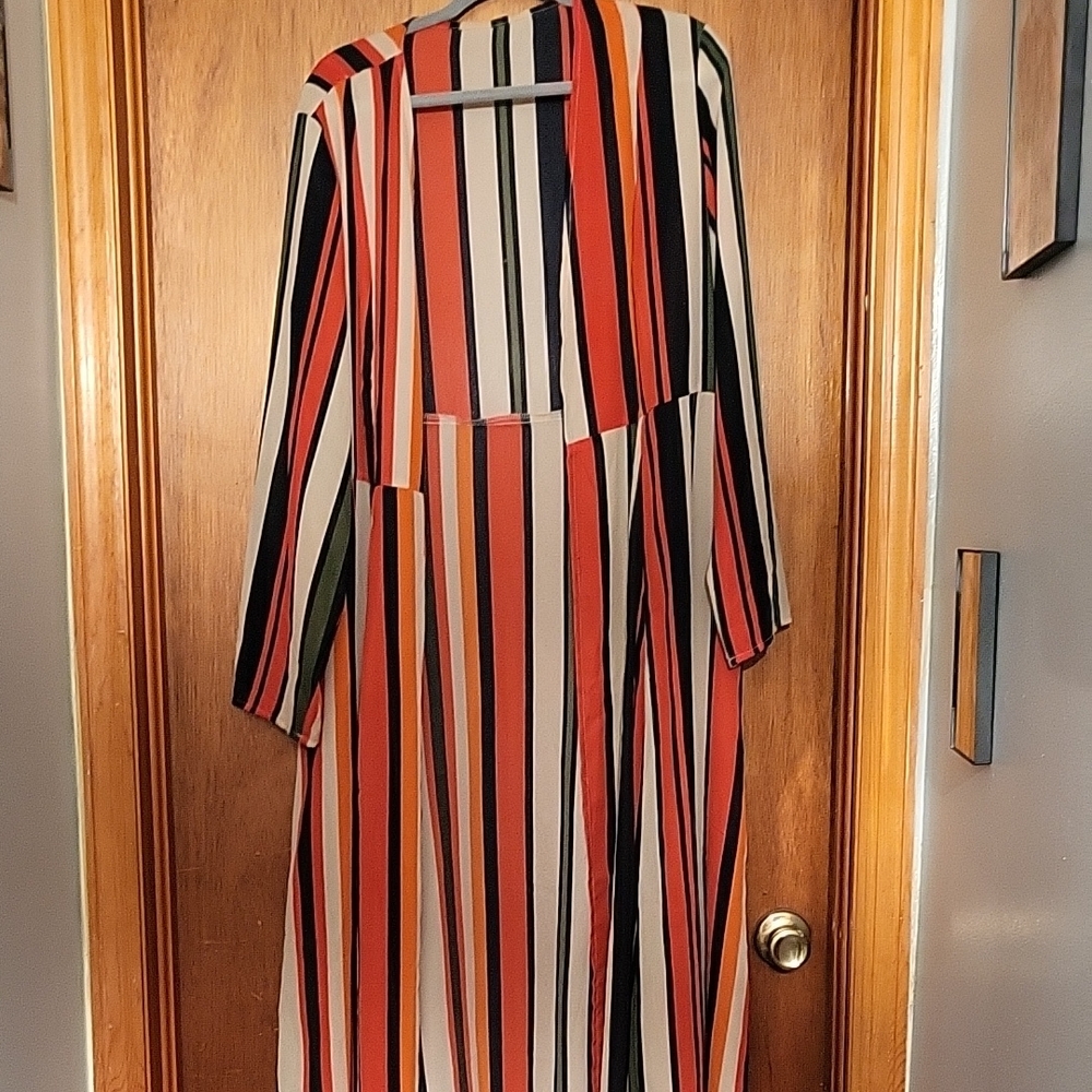SHEIN Vibrant Long Sleeve Striped Dress